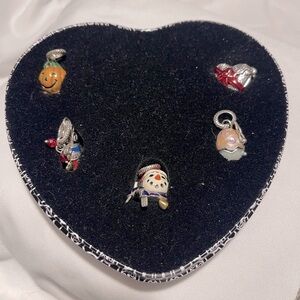Brighton 5 piece heart charms with Brighton chain